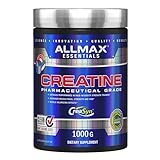 Allmax Creatine Monohydrate - Aid Muscle Growth & Strength Gains, No Artificial Ingredients - 1000g - 5g per Serving - 200 Servings