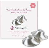 SILVERETTE The Original Silver Nursing Cups, Silverettes Metal Healing Nipple Covers for Breastfeeding, Nursing Shield, 925 Silver Nipple Cover Guards, Soothe and Protect Sore Nipples -Made in Italy