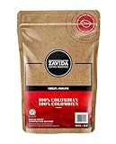 Zavida 100% Colombian Premium Whole Bean Coffee, Medium Roast, RFA 30%, Kosher, Halal, 2 Pound Bag