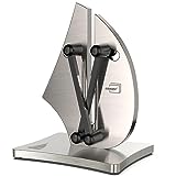 Grihot Professional Knife Sharpener | 3-Action Streamlined Sailboat Design for Effortless Knife Sharpening - The Ultimate Tool for Precision 11 to 21 Degree Angles (Upgraded Stainless Steel)