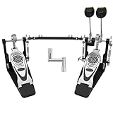 Bass Drum Pedal,Double Bass Drum Pedal Mount Double Chain Drive Foot Percussion Hardware Kick Drum Kit Pedals Step on Hammer Adj. Beater Head Bass Pedal for Drum Set (Double)