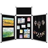 jxgzyy Trade Show Presentation Board 3+1 Panel Trifold Poster Board with Storage Bag Single Sided Art Display Panels Tabletop Folding Panel Display for School Workshop