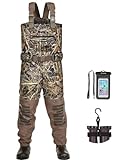 TideWe Breathable Chest Wader with Boot Hanger, 1600G Insulation Waterproof Hunting Wader with Steel Shank Boots, 200 Insulated Liner Next Camo Evos Hunting Fishing Wader Size 11