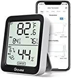 Govee Bluetooth Hygrometer Thermometer，Room Temperature Humidity Meter with APP Alerts and Data Storage, Humidity Monitor Indoor with Large LCD Display, Humidity Sensor for Baby Greenhouse Garage