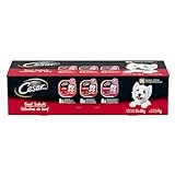 CESAR Classic Loaf in Sauce Adult Wet Dog Food Beef Selects Variety Pack, 24x100g Trays