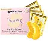 grace and stella Under Eye Mask - Reduce Dark Circles, Puffy Eyes, Undereye Bags, Wrinkles - Gel Under Eye Patches, Vegan Cruelty-Free Self Care by grace and stella (48 Pairs, Gold)