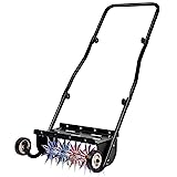 Suchtale 18-Inch Push Spike Aerator, Heavy Duty Rolling Lawn Aerator, Rotary Spike Lawn Aerator, Manual Lawn Aeration Equipment with Steel Handle, Suitable for Lawn, Garden, and Yard Grass Aeration