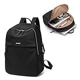 Womens Laptop Backpack with Separate Laptop Compartment Water Resistant Computer Backpacks Fits 15.6 Inch Notebook Travel Work College Bags (15.6-Inch, Black)