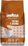 Lavazza Crema E Aroma Whole Bean Coffee Blend, Medium Roast, 1 kg Bag , Balanced medium roast with an intense, earthy flavor and long lasting crema, Non-GMO