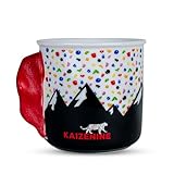 KAIZENINE Rock Climbing Mug Cup Bouldering Finger Strength Gift for Climber Bouldering Coffee Cup Present for Climber Climbing Hold Handmade Lead Climbing Mug Handle Won't Fall Off*