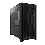 CORSAIR 4000D Airflow Tempered Glass Mid-Tower ATX Case - High-Airflow - Cable Management System - Spacious Interior - Two Included 120 mm Fans - Black