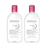 Bioderma Sensibio H2O Micellar Water, Duo Pack Makeup Remover, Gentle for Skin, Fragrance-Free & Alcohol-Free, No Rinse Skincare with Micellar Technology for Normal To Sensitive Skin Types