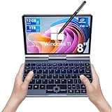 Newest 8" HD Touchscreen Mini Laptop, 2-in-1 Convertible Laptop 12GB LPDDR5 RAM 1TB M.2 SSD, 11 Pro Notebook,Intel N100 4 Cores Gigabit | Wi-Fi 6 | BT5.2 | 2MP Camera | G-Sensor | HDMI