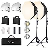 Softbox Lighting Kit, Skytex Continuous Photography Lighting Kit with 2x20x28in Octa Soft Box | 2X 135W 2700-6400K E27 LED Bulb, Photo Studio Lights Equipment for Camera Shooting, Video Recording