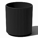 Veradek Demi Series Round Planter for Porch, Patio, Backyard | Durable Plastic-Concrete Material | Modern Décor for Tall Plants, Flowers