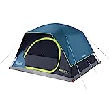 Coleman Skydome Camping Tent, 4/6/10 Person Tent for Camping, Festivals, Backyard, Sleepovers, Withstands 56 km/h Winds