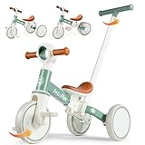 LOL-FUN 5 in 1 Tricycle for Toddler 2-5 Year Old, Kids Trike with Push Handle, Baby Balance Bike for 1 2 3 Year Old Girl Boy Gifts