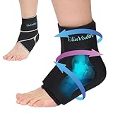 EliaValth Ankle Ice Pack Wrap, Ice Packs for Injuries & Plantar Fasciitis Relief, Hot and Cold Therapies, Adjustable Ankle Brace, Cold Therapy Ankle Compression for Ankle Ice Pack, Foot Ice Pack L