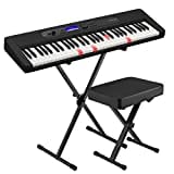 Casio LK-S450 Lighted 61-key Portable Arranger Keyboard Bundle with Stand and Deluxe Bench