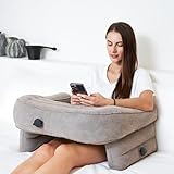 HRTELISI Reading Pillow for Lap, Inflatable Gaming Pillow for Adult, Large Lap Desk for Reading, Working, Playing Steam Deck Switch or Sitting in Bed Floor Sofa