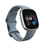 Google Fitbit Versa 4 Fitness Smartwatch with Daily Readiness, Gps, 24/7 Heart Rate, 40+ Exercise Modes, Sleep Tracking and More, Waterfall Blue/platinum, One Size (S and L Bands Included)