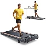 Incline Walking Pad Treadmill, Walking Jogging Treadmills for Home, Portable Compact Under Desk Treadmill 300lbs, with Lubricating Hole/Adjustable Slope/App and Remote Control/Larger LED Screen