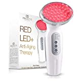 RED LED+ Anti-Aging Therapy by Project E Beauty | Collagen Boosting | Instant Firming and Lifting | Reduces Fine Lines & Wrinkles | Tightens & Tones | Rechargeable & Portable