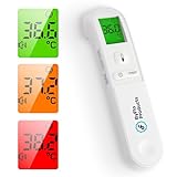 ByFloProducts, Thermometer Adult and Baby, Forehead Digital Thermometer, Infrared Touchless Temperature Thermometer Gun, Temperature Memory and Fever Alarm, Easy to Use 1 Second Reading Temperature