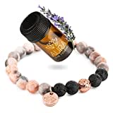 Lava Rock Bracelets Essential Oil Diffuser Yoga Beads for Aromatherapy mala Bracelet Calming Lavender Essential Oil Relaxation Jewelry Memorial Day Gift for Women Birthday Gift