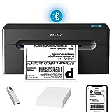 Bluetooth Shipping Label Printer, NELKO Wireless 4x6 Thermal Shipping Label Printer for Small Business, Support iPhone, Android, Windows, MAC and Chrome OS, Widely Used for Canada Post, Amazon, Etsy