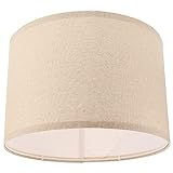 STOBOK Lamp Shades Set Fabric Drum Lamp Shades Classic Style Table Lampshades Replacement for E27 Base Lampholder Floor Lamp, Beige,17274R23G7V,30X30X20CM