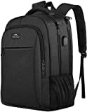 MATEIN Business Laptop Backpack, 15.6 Inch Travel Laptop Bag Rucksack with USB Charging Port, Water-Resistant Bag Daypack for Work Anti-Theft College Computer Men Women Backpack, Black