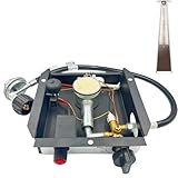 Patio Heaters Glass Tube Burner Module Replacement 47 000 BTU 3 Bolt Hole SGT Pattern Burner Replacement Parts with Regulator Valve Assembly Kit for Pyramid Square Glass Tube Patio Heater