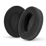 Brainwavz Velour Ear Pads Compatible With ATH M50X, M50XBT, M40X, M30X, HyperX, SHURE, Turtle Beach, AKG, ATH, Philips, JBL, Fostex Replacement Memory Foam Earpads & Fits Many Headphones (see list), Black Velour