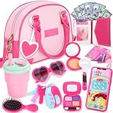 INNOCHEER Little Girls Purse, Kids Toy Purse with Pretend Makeup, Play Purse for Little Girls, Pretend Play Toddler Purse, Birthday Christmas Princess Gifts Toys for Girls 2 3 4 5 6 7 8 Year Old