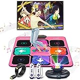 FWFX Kids Dance Mat - Wireless Music Electronic Dance Mats for Girls and Boys - Exercise Dance Pad Game for TV, Birthday Gifts for Ages 4 5 6 7 8 9 10 11 12+ Year Old Kids,Teens, Students (Pink)