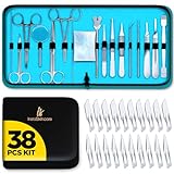 20 Pcs Advanced Biology Lab Anatomy Medical Student Dissecting Dissection Kit Set With Scalpel Knife Handle Blades