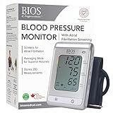 BIOS Diagnostics Blood Pressure Monitor - with Atrial Fibrillation Screening, #1 Canadian Blood Pressure Manufacturer* Home Use, Upper Arm Reading, AFIB, Large Display, 200 measurements, Averaging Mode