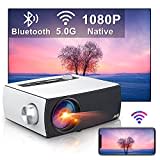 Native 1080P Full HD Mini Portable Projector, Artlii Enjoy3 5G WiFi Bluetooth Projector with Dolby Audio, Movie Projector Compatible with TV Stick/iOS/Android Phone/HDMI/USB