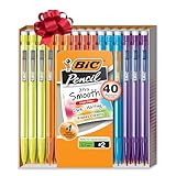 BIC Xtra-Smooth Mechanical Pencils with Erasers, Bright Edition Medium Point (0.7mm), 40-Count Pack, Bulk Mechanical Pencils for School or Office Supplies