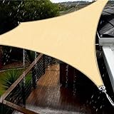 Jneaicn Shade Sail Waterproof Outdoor UV Sun Shade Sail Rectangle Beige 13'x 20' Protection Cool Party Beach Leisure Garden Accept Customization