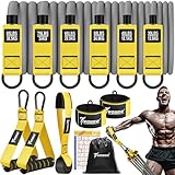 Exercise Bands Resistance Bands Set, 350lbs Heavy Workout Bands with Handles, Door Anchor, Leg Ankle Straps, Home Gym Workout Equipment for Strength Training, Stretching, Physiotherapy, Yoga