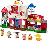 Fisher-Price Little People Toddler Learning Toy Caring for Animals Farm Interactive Playset with Smart Stages for Ages 1+ Years