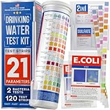 2023 All-New 20 in 1 Drinking Water Testing Kit 120 Strips - Home Tap and Well Water Test Kit for Hardness, Lead, Iron, Copper, Chlorine, Fluoride and More