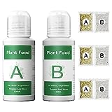 Hydroponics Nutrients (800ml in Total), Plant Food A & B Hydroponics Supplies, Indoor Plant Fertilizer for Hydroponics Growing System, Growing System Accessories for Vegetables Fruits Flowers Thrive