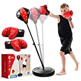 CUTE STONE Kids Punching Bag Toys with Boxing Gloves, Height Adjustable Stand for Kids, Boxing Bag Toy Set for Kids Boys Girls