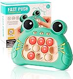 KLQQLK Pop Fidget Toy It Game, Handheld Games Sensory Fidget Toys for Adult Kids 5-12, Electronic Quick Push Game, Birthday Gifts for Toddler Kids Boys and Girl Age 5 6 7 8 9 10+ Year Old (Blue)