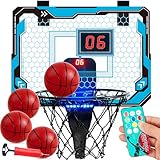 Basketball Hoop for Kids, Mini Indoor Basketball Hoop with 4 Balls Indoor Basketball Toys for 6 7 8 9 10 11 12 13 14 Year Old Sport Toys Birthday Gift