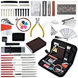 72Pcs Guitar Repair Maintenance Tools w/Storage Bag, Guitar Strings Picks Bridge Pins Accessories for Acoustic/Electric Guitar Ukulele Bass Banjo Mandolin, Gifts for Musician & Beginner & Enthusiast