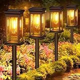 8 Pack Solar Lights Outdoor, KOOPER Bright Solar Lights Outdoor Waterproof, LED Solar Pathway Lights Decorative Landscape Lighting for Patio Yard Lawn Driveway